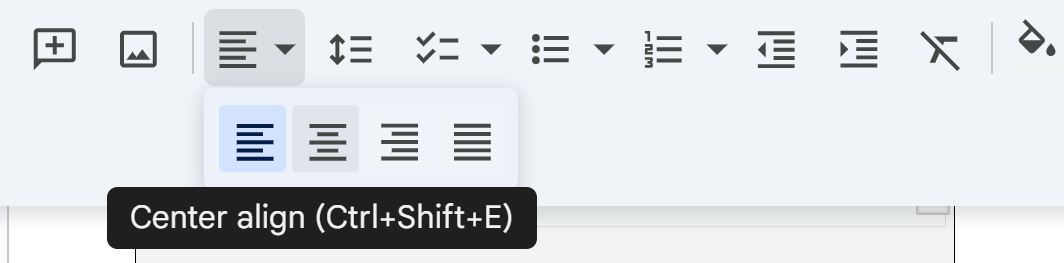 Center table text