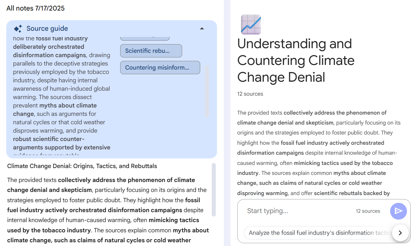 NotebookLM's new summary and title