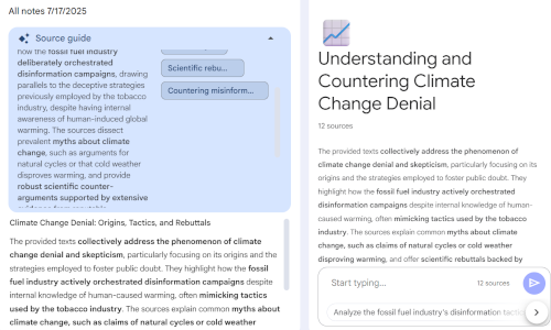 NotebookLM's new summary and title