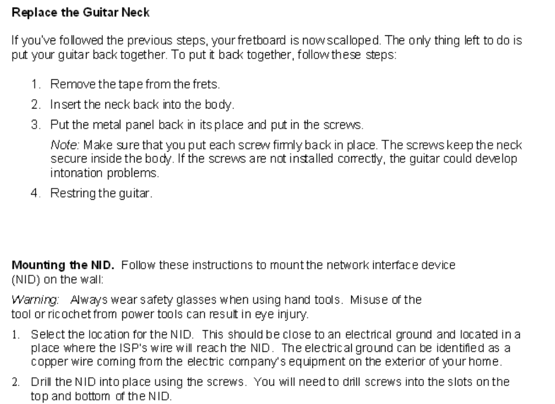Diagram of instructions format